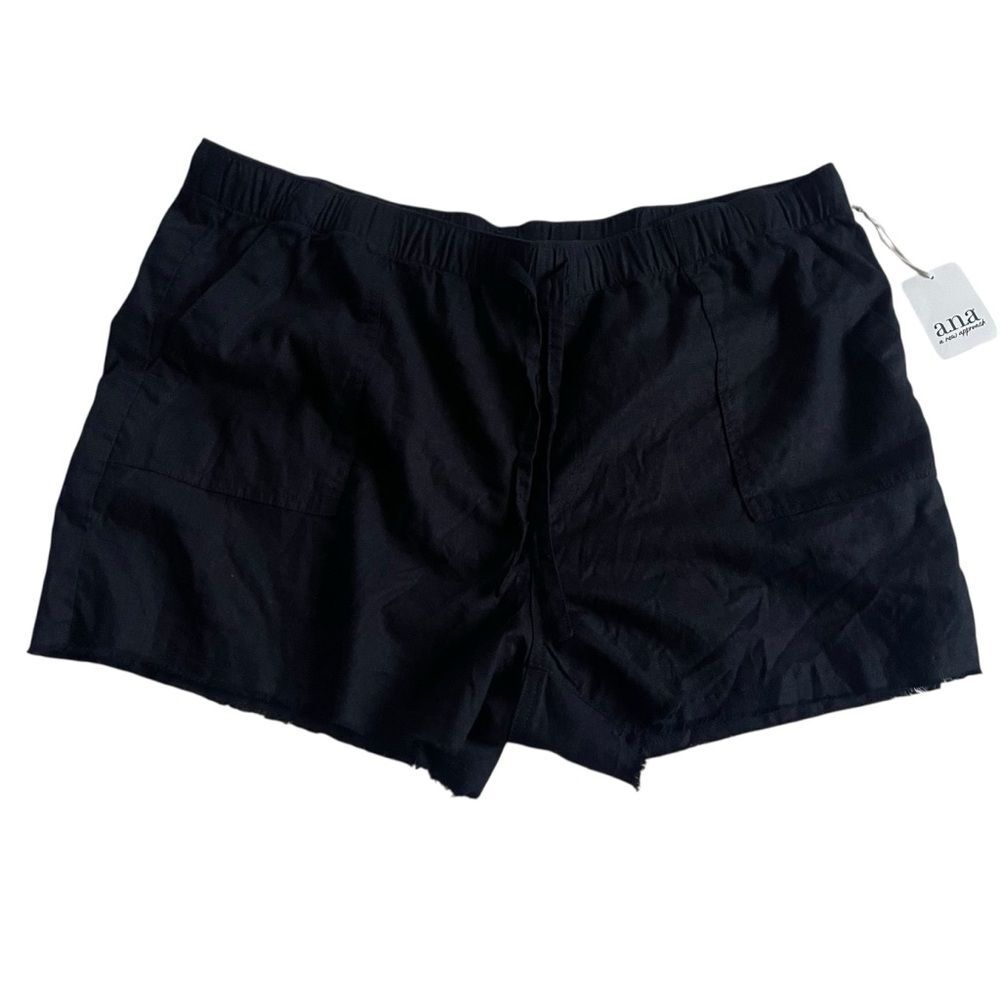 A new Day Women's XXL Black Lightweight Summer Shorts Raw Hem
